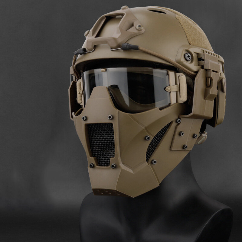 Tactical Helmet Explosion Proof Mask Goggles