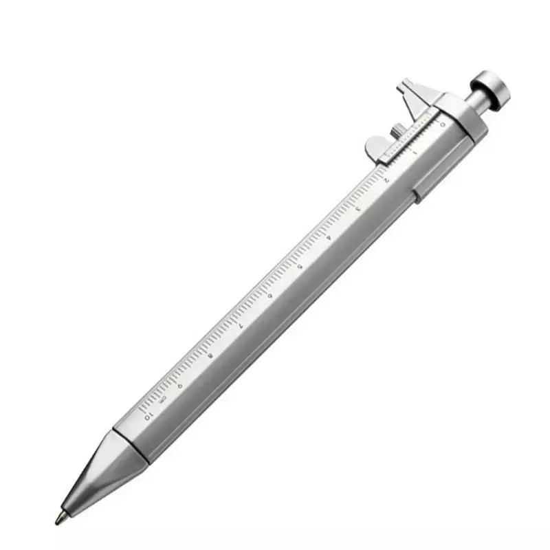 Multifunction เจลหมึกปากกา Vernier Caliper Roller Ball ปากกาเครื่องเขียนปากกาลูกลื่นแบบพกพา ABS