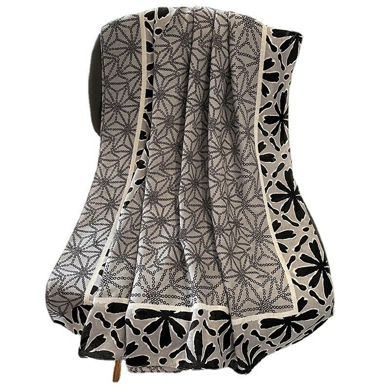 Bufanda de algodón de marca de lujo para mujer, chal de playa a la moda, Pashmina, Hijabs, Pareo, 2022