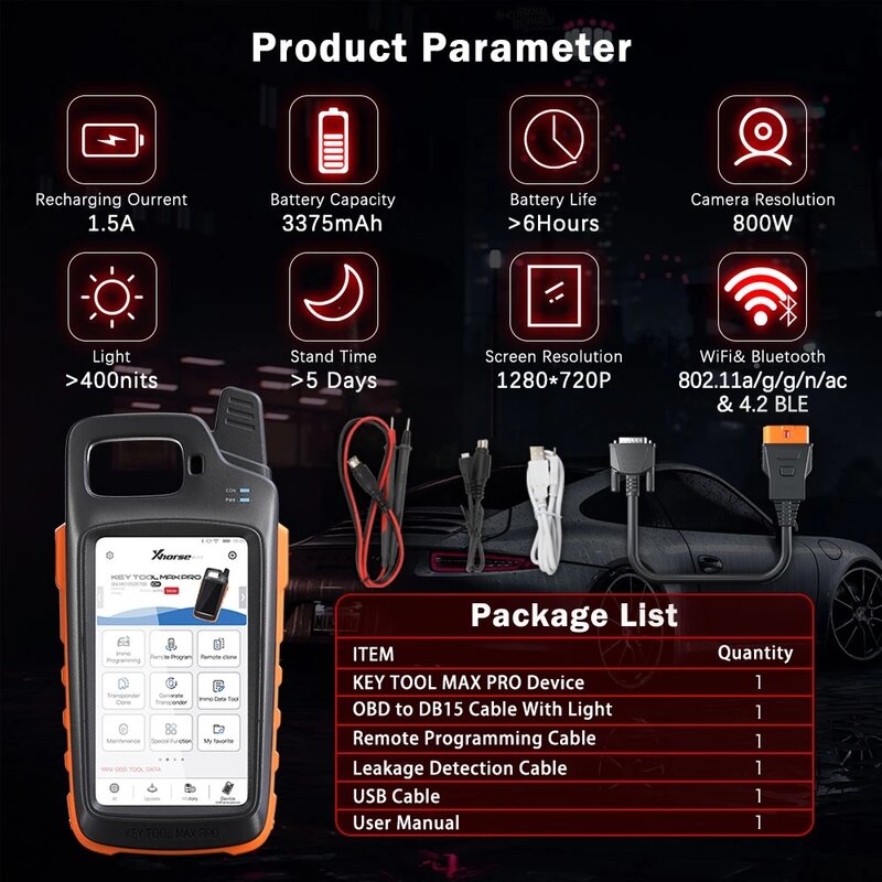 2023 Xhorse VVDI Key Tool Max PRO Full Set Combines Key Tool Max and Mini OBD Tool Functions Read Voltage and Leakage Current