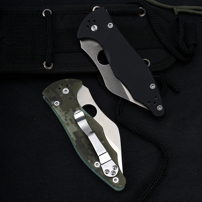 High Quality Outdoor Tactical Folding Knife G10 Handle Camping Defense Portable Pocket Military Knives EDC Lifesaving Tool
