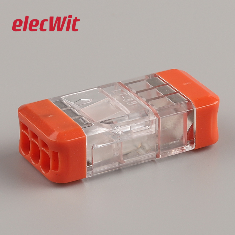 Connecteur de bornier type d'amarrage, Mini câblage électrique, conducteur à bout Push-in, fil rapide universel Compact
