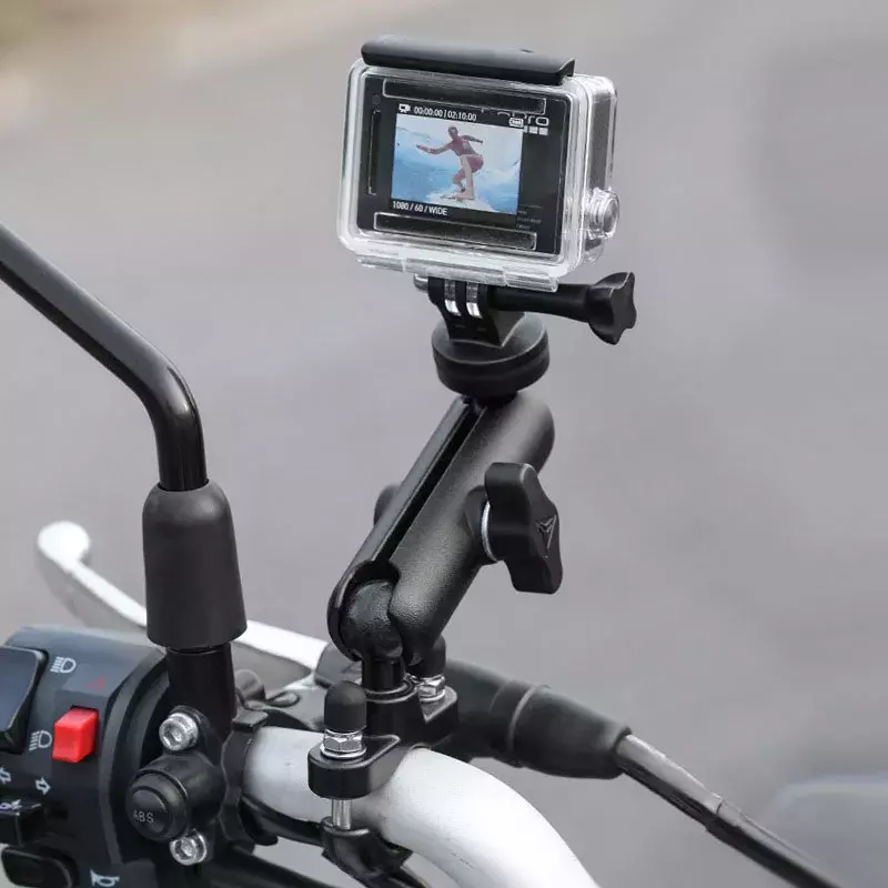 GoPro Mount Holder untuk Aksesori Motor Handlebar Mirror Stand Pendukung Sepeda untuk GoPro Hero 10 9 Kamera Sport