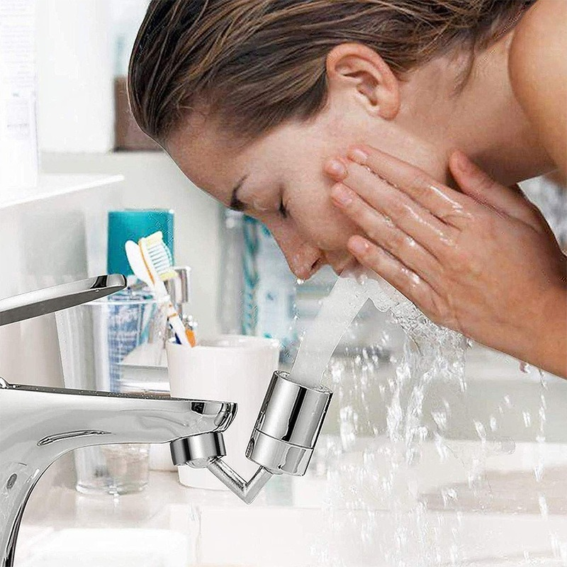 720 Degree Plastic Rotatable Tap Aerator Universal Splash Filter Saving Faucet Sprayer Head Bathroom Filter Bubbler 1 Water Mode