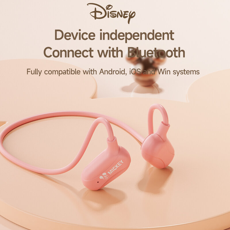 Disney Y3 Bone Geleiding Headset Tws Fone Bluetooth Draadloze Headset Rijden Fiets Headset Sport Hardloopheadset