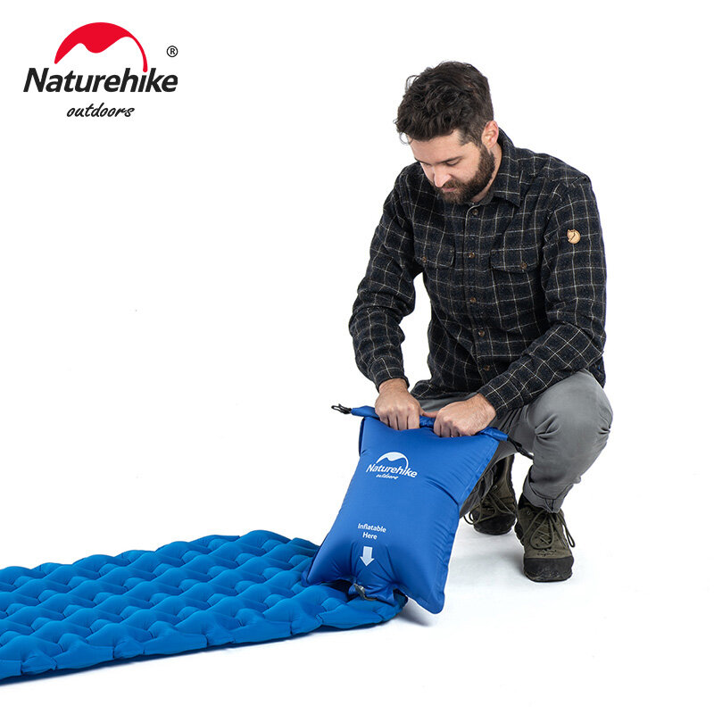 Naturehike-colchón inflable para acampar, colchoneta de aire ultraligera para dormir al aire libre, cama plegable para senderismo