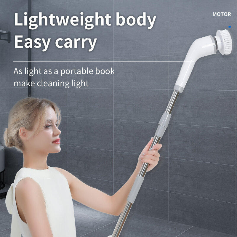 8-in-1 Wireless Electric Cleaning Brush Dishwashing Wash Bathtub Kitchen Sink Tile Professional Housework Cleaning Tool