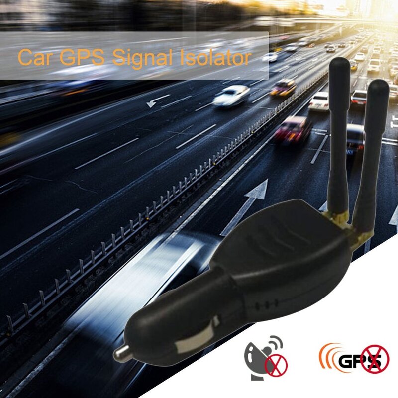 Bloqueur de Signal GPS de voiture, double antenne, bouclier de Signal avec isolateur aérien, empêche la localisation, Anti-interférence de suivi