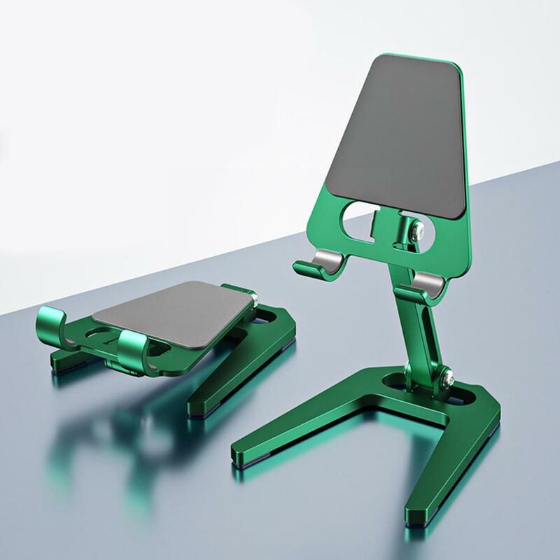 Metal Tablet Stand Mobile Phone Holder Folding Bracket Desk Ergonomic Adjustable Angles Stand S0d5