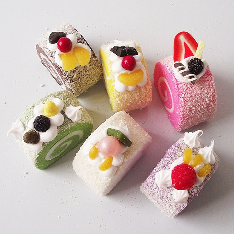 냉장고 자석 인공 케이크 스티커 1 개, 크리에이티브 홈 장식 사진 소품 멋진 가게 소품 아이를 위한 귀여운 장난감