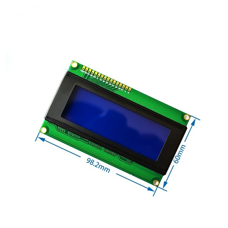 LCD2004 Modul Tampilan Lcd I2c LCD 2004A 20X4 5V Modul Elektronik Layar Biru/Kuning Hijau, untuk Tampilan Arduino