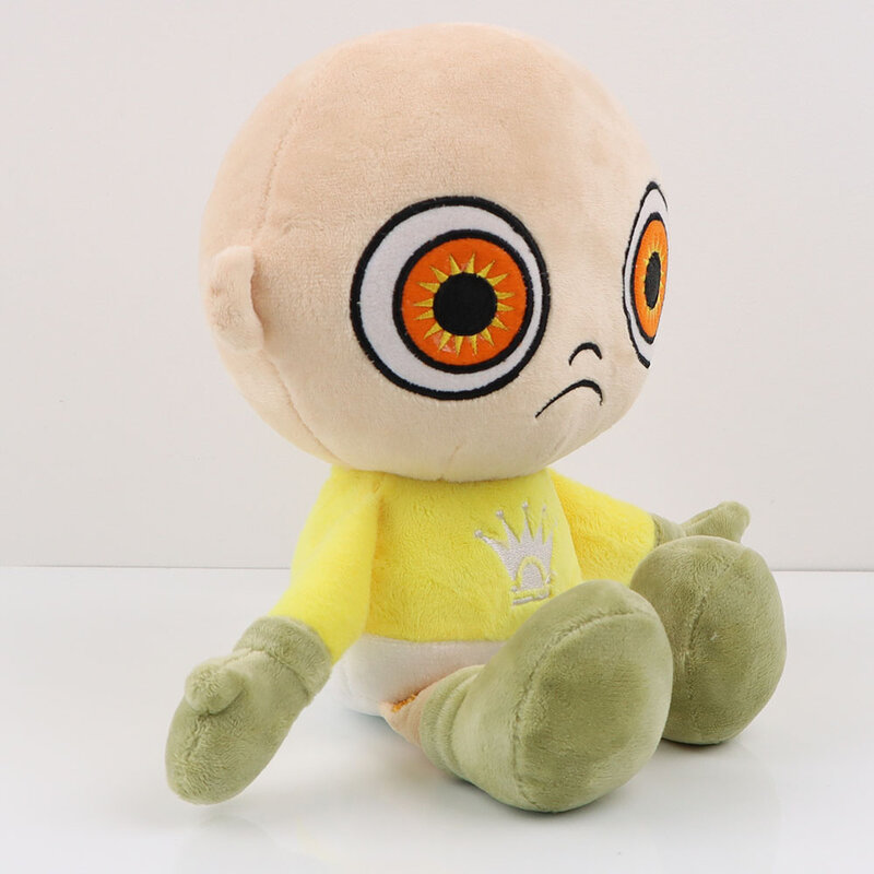 Figura de juguete de peluche de 25cm sentado en amarillo, muñeco Kawaii, juego de terror, peluche suave, regalo para niños