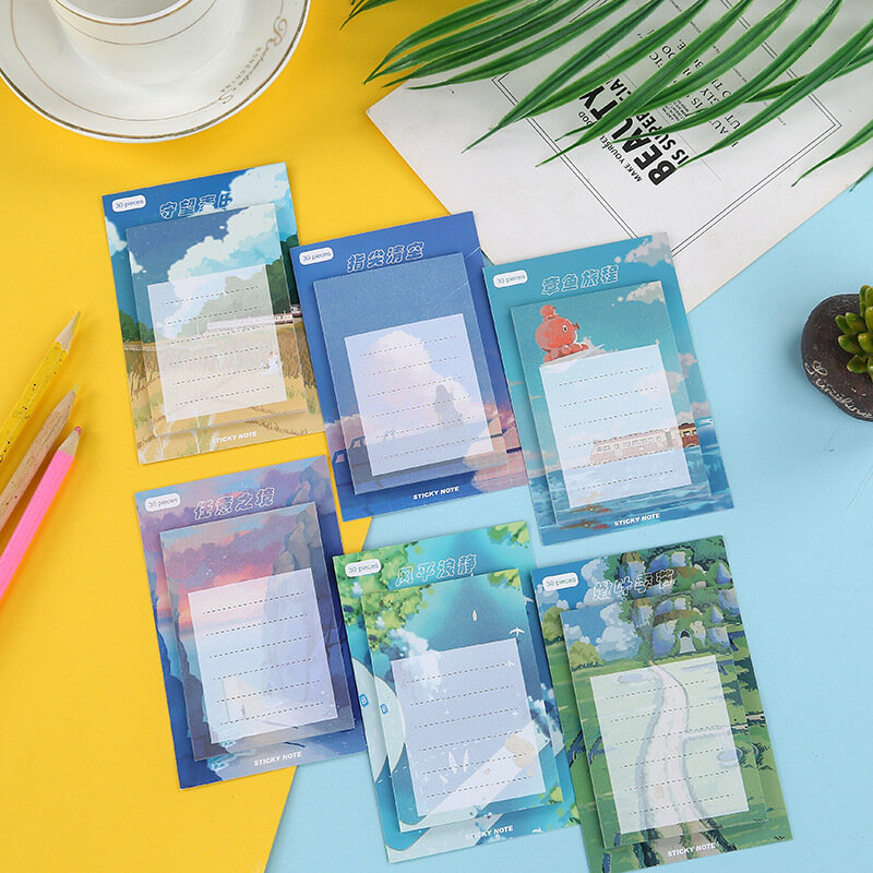 Корейский креативный блокнот для записей, оптовая продажа, Изысканные милые Мультяшные Стикеры для записей, аксессуары для офиса