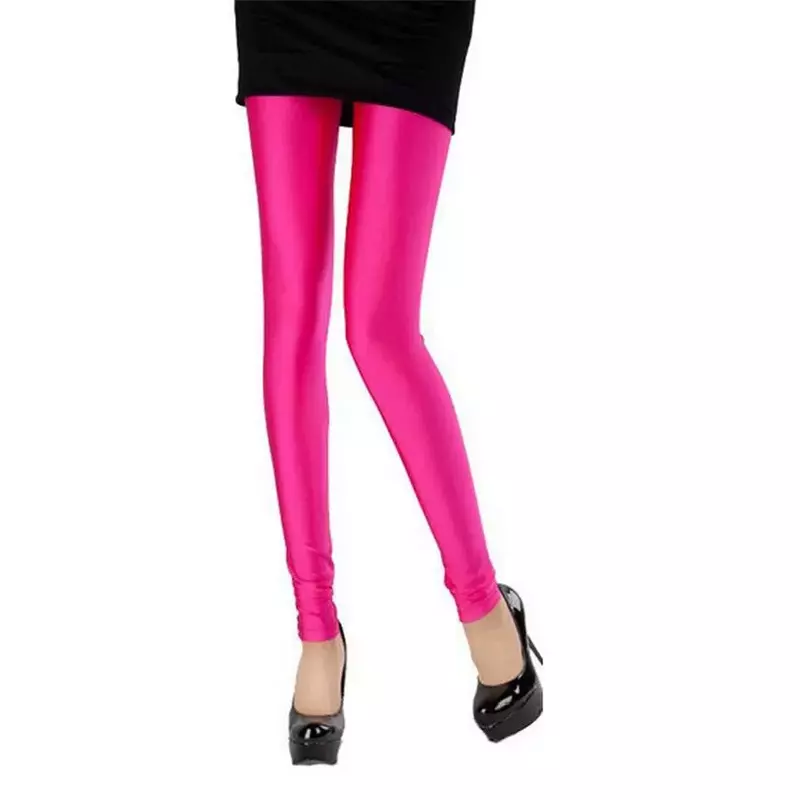 Nova primavera autume sólido doce neon leggings para mulheres alta esticada feminino sexy legging calças roupas menina leggins