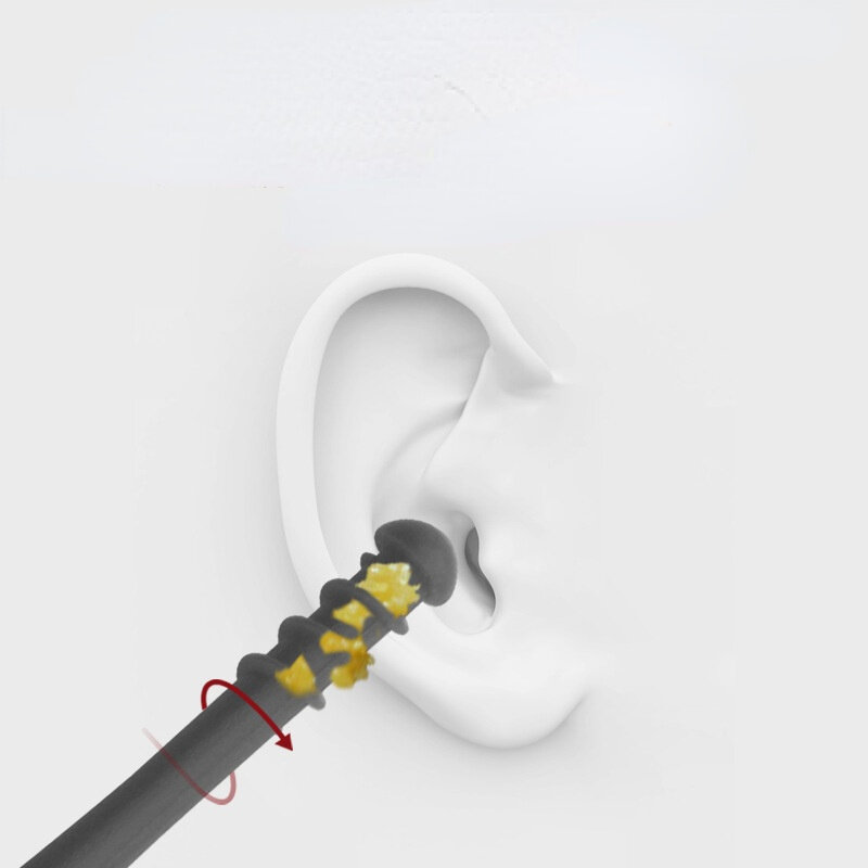 Outil de nettoyage des oreilles en Silicone, bâtonnets, cure-oreille, Double tête, 1 ensemble