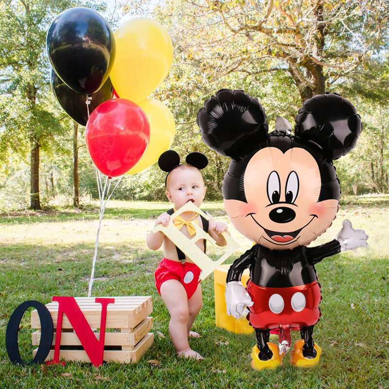 Balon Besar Mickey Minnie Mouse Balon Foil Kartun Disney Dekorasi Pesta Ulang Tahun Baby Shower Hadiah Mainan Klasik Anak-anak