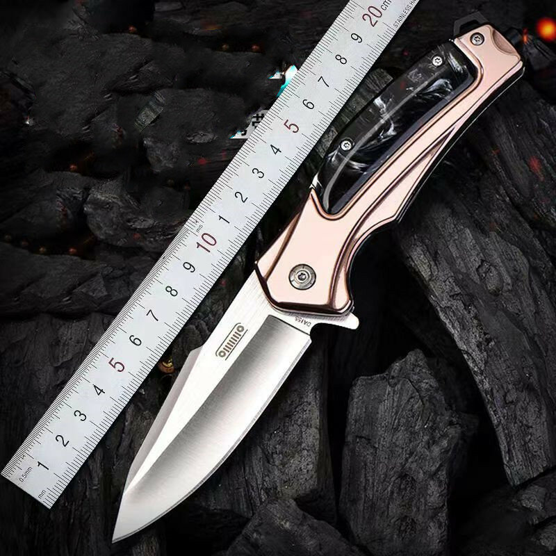 208mm 7CR13MOV Blade Quick Open Knives Pocket Tactical Folding Blade Knife Survival Hunting Camping Pocket Knife New Fruit Knife