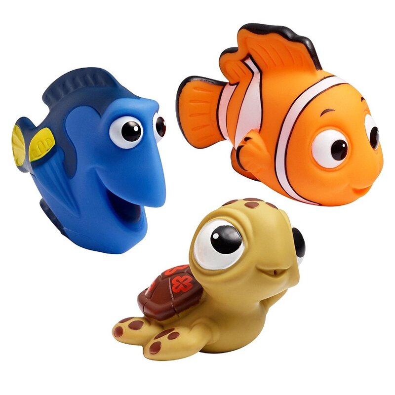 3 قطعة حمام الطفل اللعب العثور Nemo دوري تعويم رذاذ الماء لينة المطاط الحمام ضغط اللعب لعب الحيوانات الأطفال حمام Clownfish
