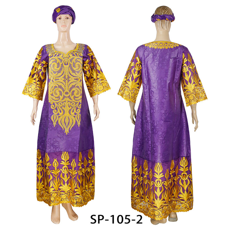 여성을위한 H & D 맥시 드레스 2022 아프리카 자수 레이스 드레스 Ankara Dashiki Robe 나이지리아 Headtie 플러스 사이즈 웨딩