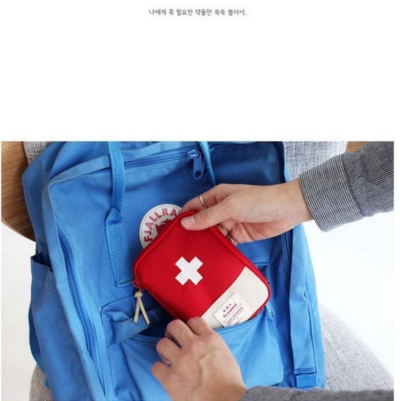 Kit de primeros auxilios portátil para viaje y hogar, bolsas pequeñas de almacenamiento de medicamentos, Oxford, Kit de emergencia impermeable