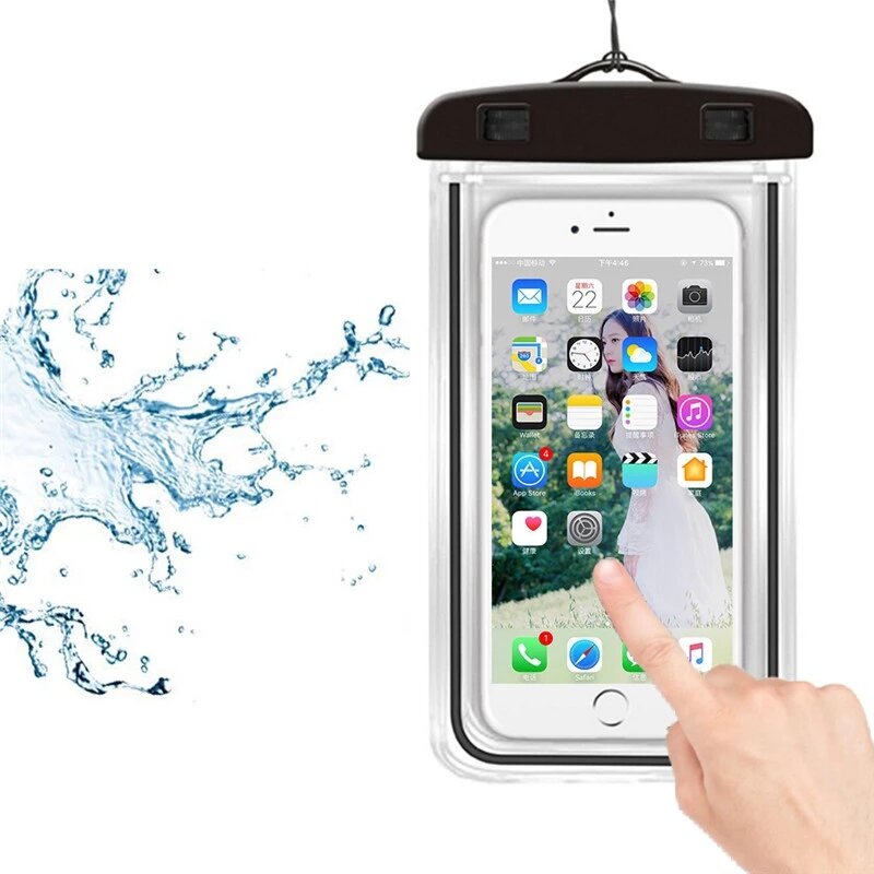 Waterproof Phone Pouch Drift Diving Swimming Bag Underwater Dry Bag Case Cover For Phone Water Sports Beach Pool Skiing 6.5 inch
