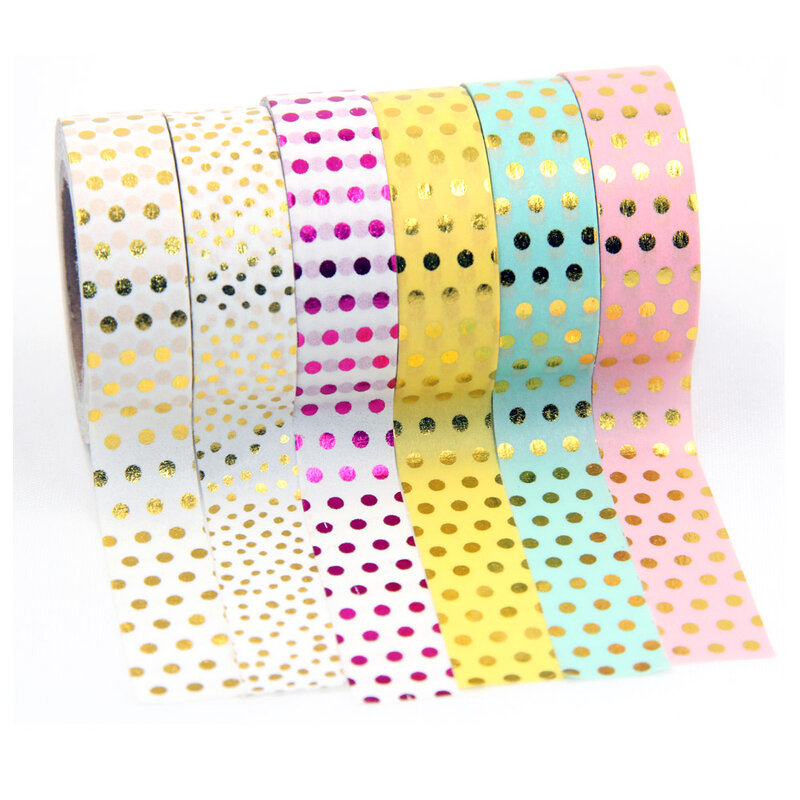 Lote de cinta adhesiva decorativa, cinta Washi japonesa con estampado dorado de Piña y Fruta, herramientas de álbum de recortes, 1x15mm, 15mm x 10m, novedad