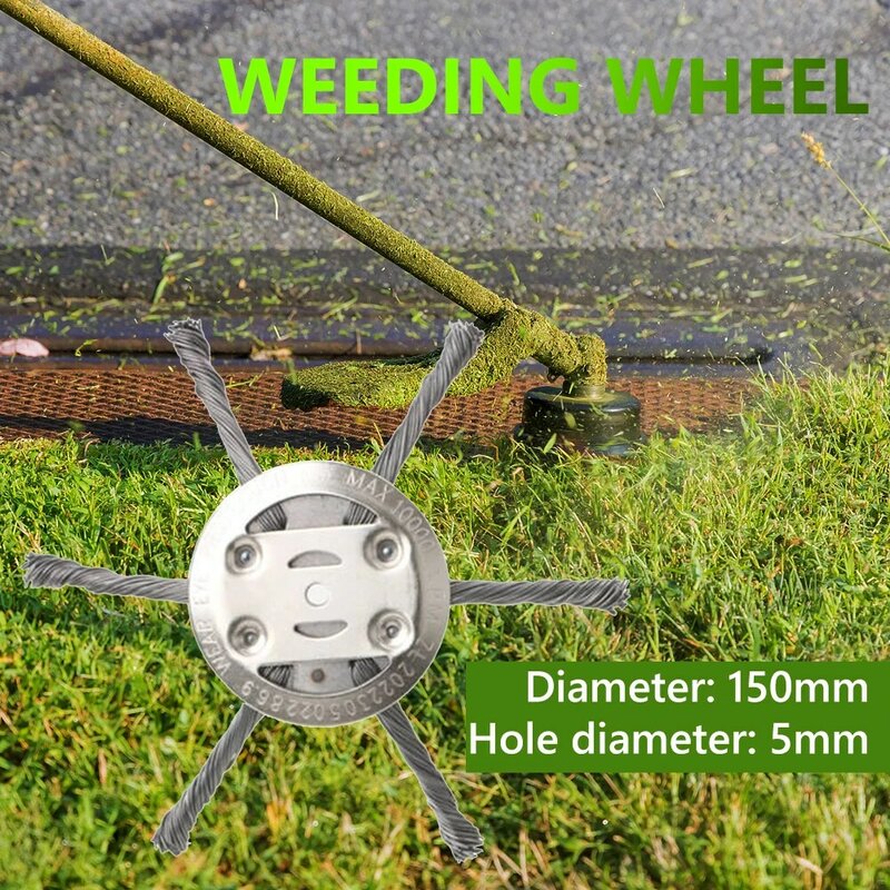 3/6 Head Steel Wire Grass Trimmer Head Lawn Mower Grass BrushCutter Dust Removal Weeding Plate Swing Metal Blade for Garden Tool