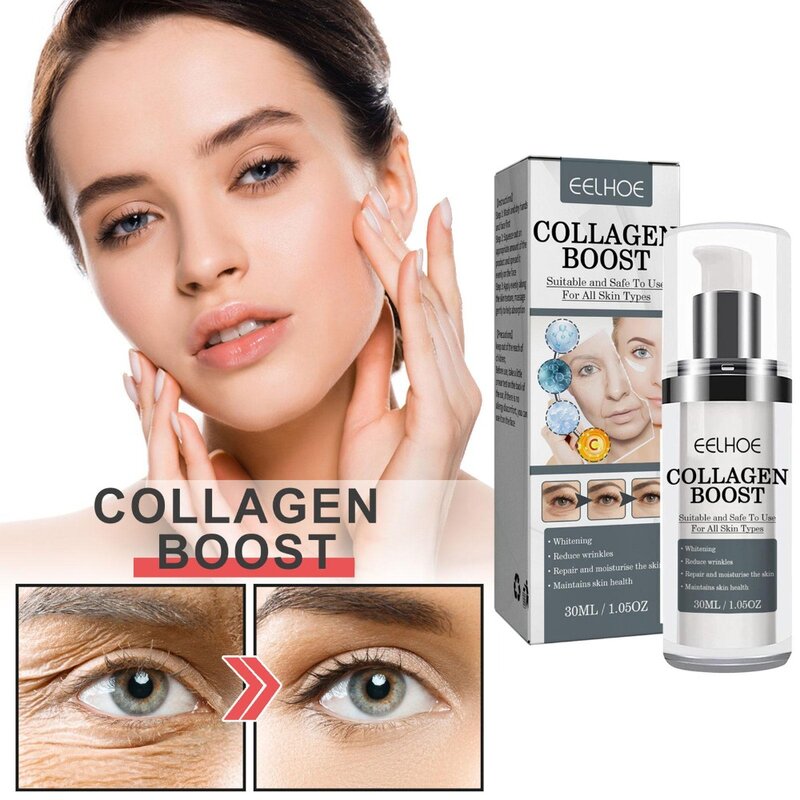 30ml colagénio impulso soro anti-envelhecimento escuro ponto corrector rugas creme feminino rosto cuidados com a pele