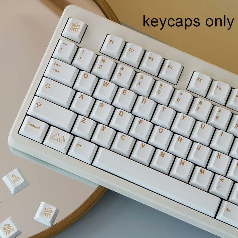 1ชุด GMK Minimall อารยธรรม Keycaps PBT Dye Subbed คีย์โปรไฟล์ Keycap ISO ใส่6U 6.5U 7U Spacebar