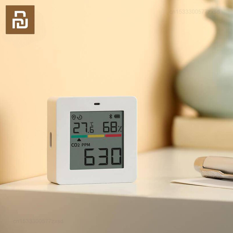 Xiaomi Miaomiaoce Mini Air Quality Detector CO2 Detector Type-C Charging Temperature Hygrometer Precise Monitoring Smart Clock