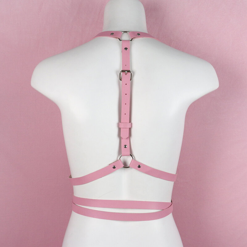 Festive Carnival Clothing Fashion Harajuku Leather Suspender Suspender Pink Punk Ladies Garter Sword Belt Body Bondage Strap