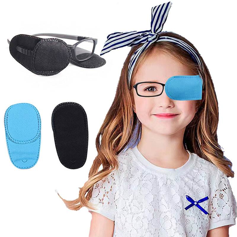 1 Buah Patch Mata Amblyopia Anak-anak untuk Mengobati Kacamata Terapi Strabismus Kacamata Penglihatan Korektif Anak-anak Dapat Digunakan Kembali