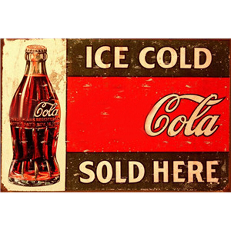 Affiche Vintage en fer blanc Cool Cola, décoration murale pour Bar café Restaurant