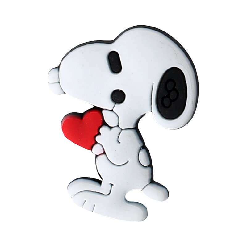 1 stücke Einzigen Verkauf Snoopy Hund Cartoon PVC Schuh Schnalle Großhandel Hausschuhe Neuheit Nette Souvenir Charms Jungen Mädchen Kinder X-mas Geschenke