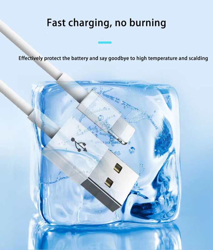 2.4A Fast Charging USB Cable For iPhone 13 12 11 XS XR X 8 7 6S 5S Cord Quick Charge Mobile Phone Cable Fast Data Charger cable