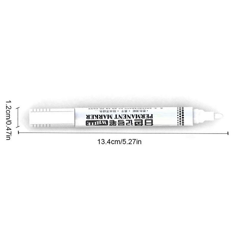 White Permanent Pen Acrylic White Paint Pen With Waterproof Super Compact White Ink DIY Painting Art On Glass Stone Paper Metal