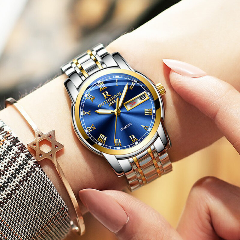 Dropshipping Relojes Para Hombre Top Luxury ยี่ห้อนาฬิกาผู้ชายปฏิทินสัปดาห์ผู้ชายธุรกิจนาฬิกาควอตซ์นาฬิกาแฟชั่นนาฬิกาผู้หญิง