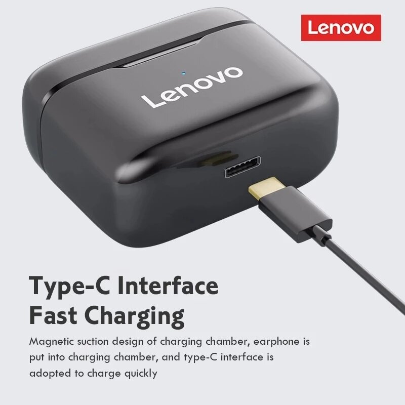 Lenovo – écouteurs sans fil Bluetooth, commande tactile, appels vocaux, casque de Sport étanche, oreillettes avec micro, bruit étanche