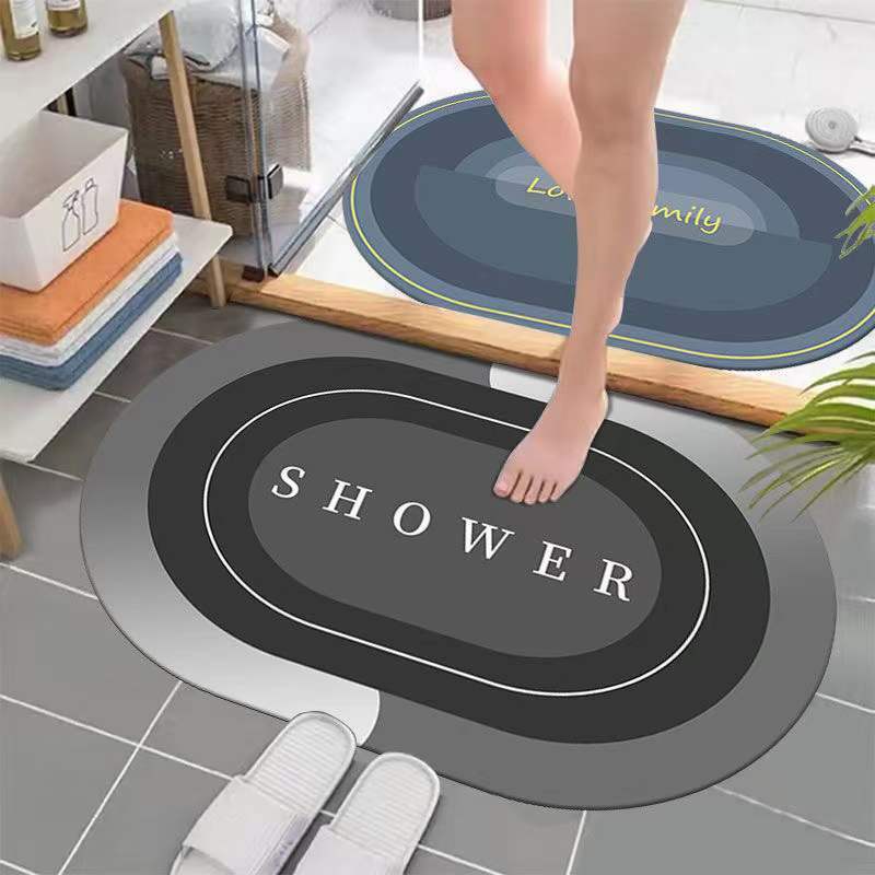 Water Absorption Moisture-Proof Simple Maintenance  NonSlip Bend At Will Comfortable Foot Bathroom Mat