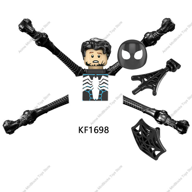 KF6159 هيروس أفلام سلسلة اللبنات العناكب-رجل أنيمي الكرتون شخصيات مصغرة عمل لعبة الطوب الاطفال هدية KF1699 KF1700