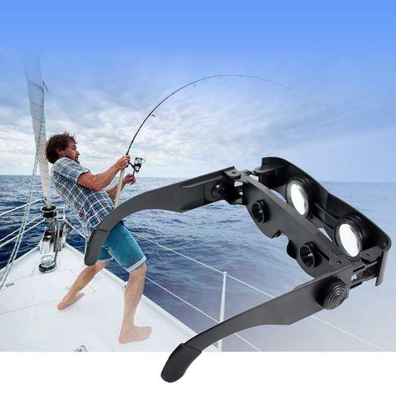 New Outdoor Portable Fishing Telescope Glasses Plastic Frame Fishing Magnifying Glass HD Head-mounted Binoculars