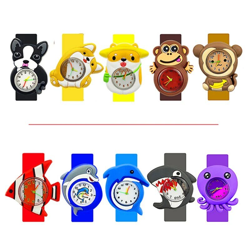 1-17ปีเด็กชายเด็กชายเด็กหญิงเด็กนาฬิกาเด็กเรียนรู้ดูเวลาของเล่นเด็ก Slap นาฬิกาข้อมือเด็กวัน...