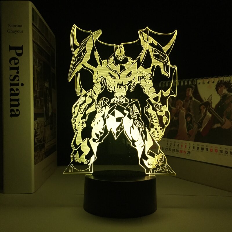 Gurren Lagann Anime Robot 3d LED Đèn Ngủ Trang Trí Phòng Ngủ Đèn Quà Tặng Sinh Nhật Đêm Tengen Toppa Đèn Gurren Lagann tiện Ích