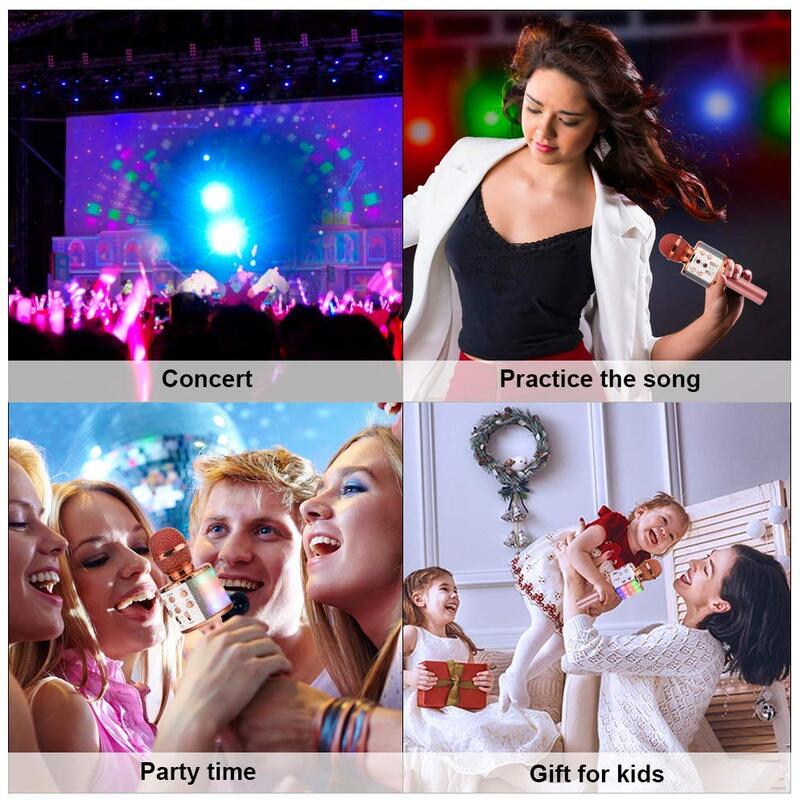 Wireless karaoke microphone Bluetooth Micro Karaoke Home For Music Player Singing microfono Mic microphone for sing