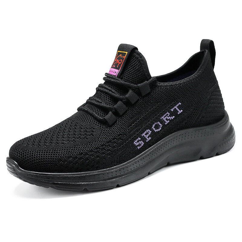 Shoes Women's 2022 Spring New Women's Shoes Running Shoes Polyurethane Flying Woven Casual Sports Shoes  Woman Tennis Shoes