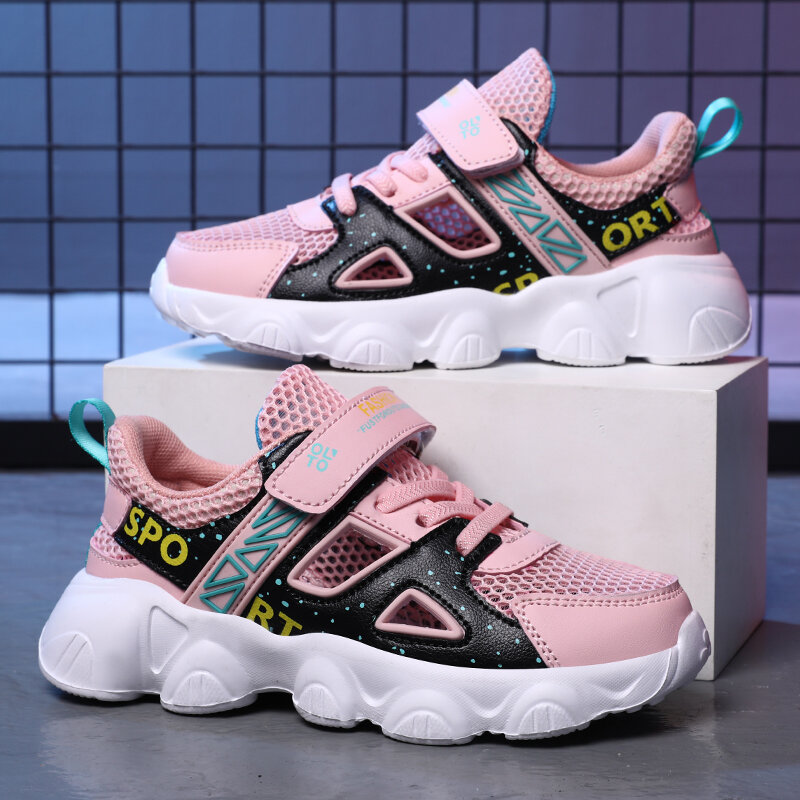 Girls Sport Shoes Casual Sneakers Pink Kids Sport Running Shoes Tenis Infantil Kids Breathable Mesh Sneakers girls 2 to 8 years