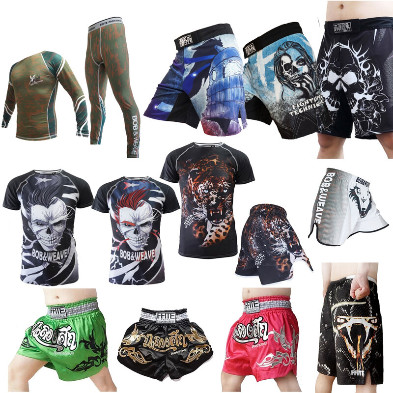 Pantalones cortos MMA kick Boxeo muay thai shorts de baño mma barato fitness shorts sanda boxeo pelea usar lucha mma Pan