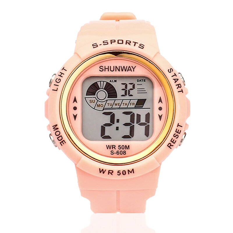 LED Digital Kid Watches Children Wristwatch Fashion Colorful  Bracelet Outdoor Sport Waterproof Watch Boy Girls Hot Sell Gift
