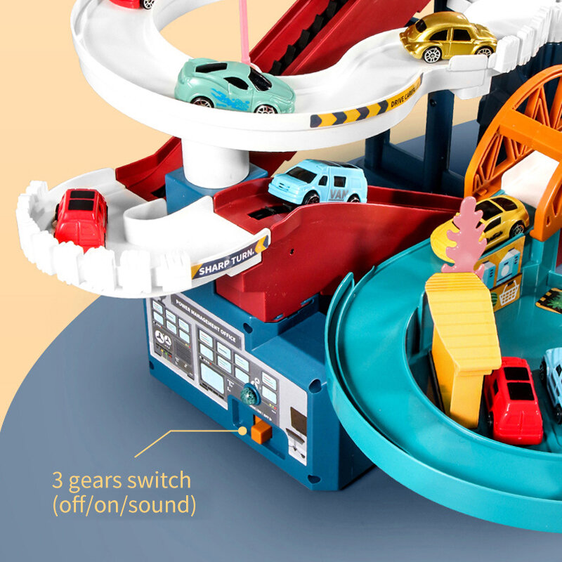 مسار مسار سيارة للأطفال الصغار على شكل ديناصور على الطريق منحنية للأطفال ألعاب تفاعلية للأطفال ألعاب أعياد الميلاد للأطفال