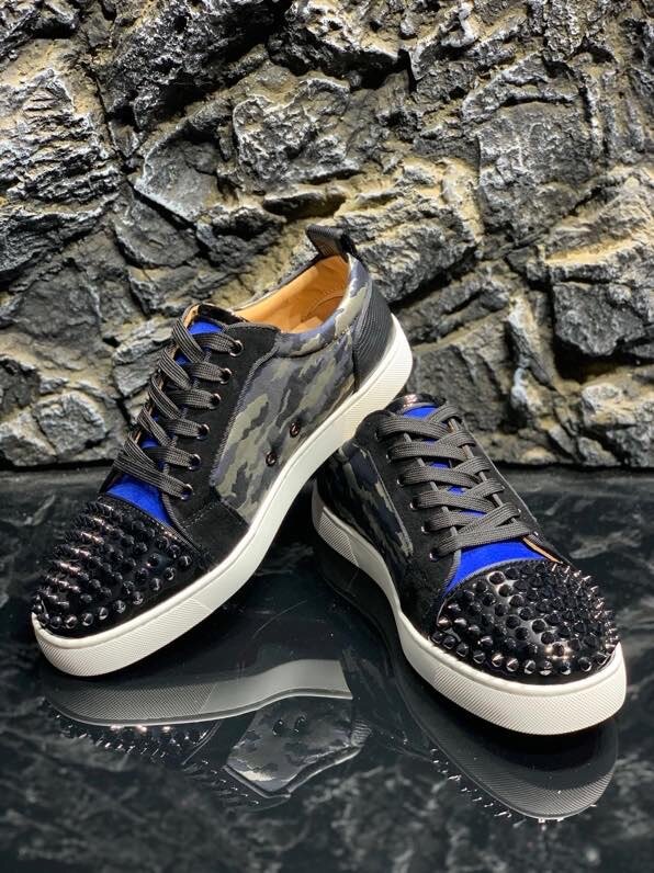 Luxury Designer Shoes Nautical Male Sneakers Red Bottom Shoes for Men Knight Camouflage Flats Italian Shoes Spring And Autumn